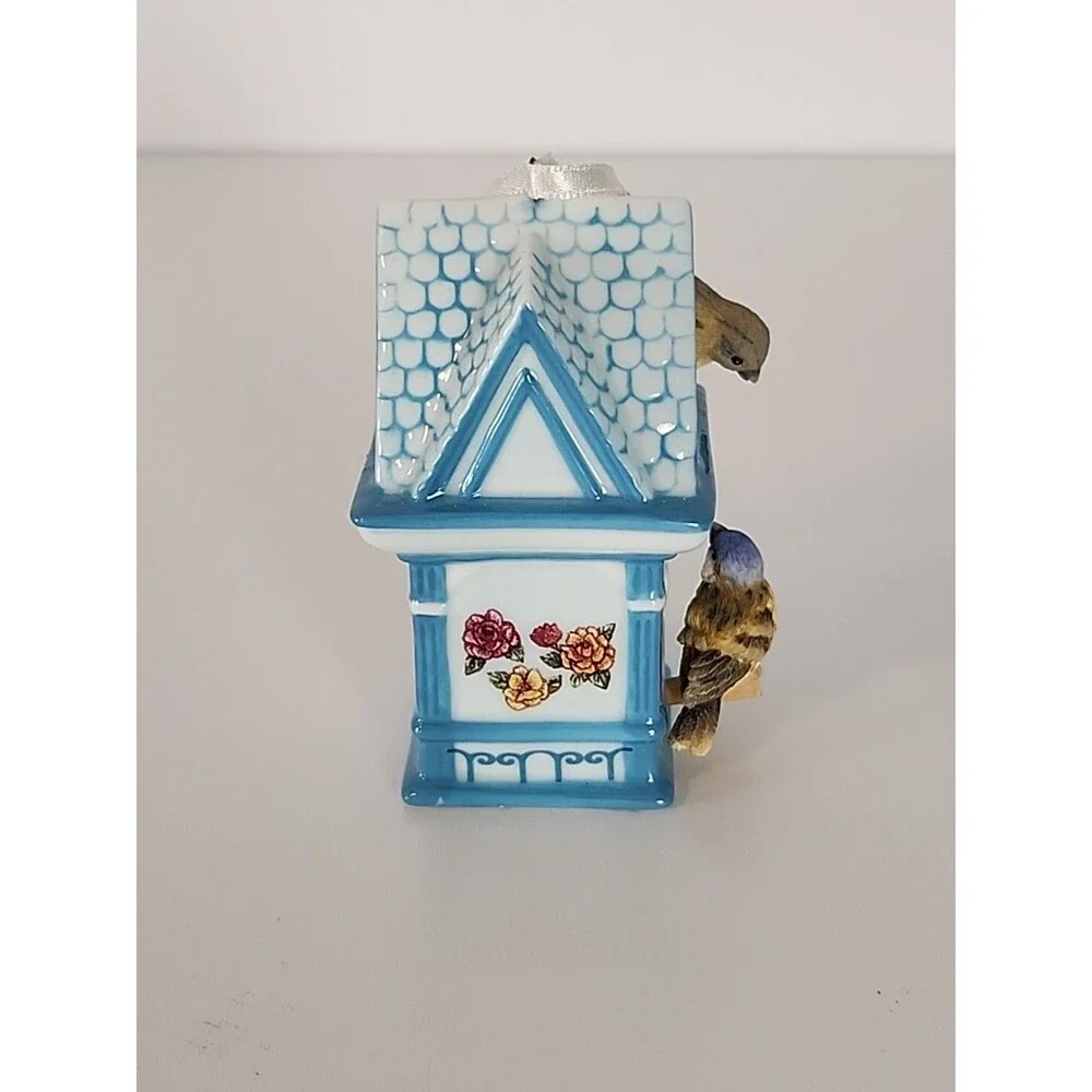 Birdhouse Ornament 2000 Bradford Editions Dewdrop Dwelling #68565 Porcelain